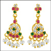 MULTI STONE EAR HANGINGS - JPOCT-040 - Click here to View more details about this Product